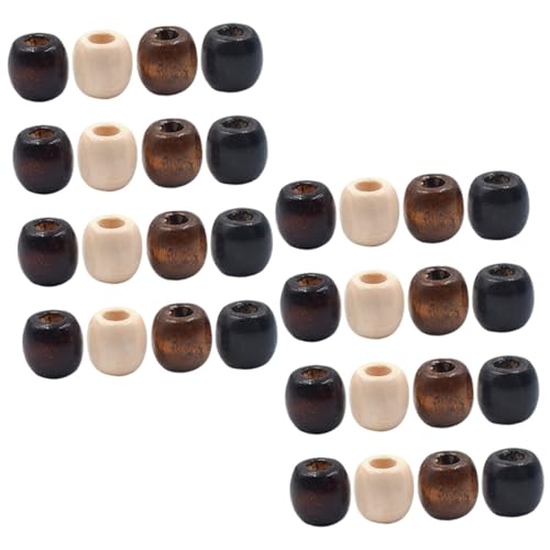 VILLFUL 200 Stück Handgefertigte Holzperlen Zubehör, Abstandsperlen Mit Großem Loch, Lose Perlen Für Schmuck, Abstandsperlen Zur Schmuckherstellung, Holzperlen Für Armbänder, DIY von VILLFUL