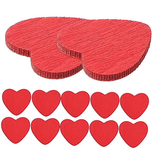 VILLFUL 200 Stück Herzförmige Holzspäne Zum Valentinstag Basteln Mit Schwammaufkleber Als Dekorative Ornamente Für Wohnzimmer Und Schlafzimmer von VILLFUL