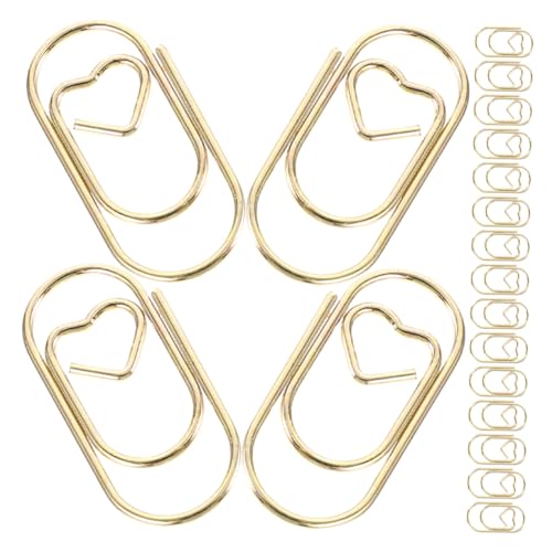 VILLFUL 200 Stück Herzförmige Metallklammern Mini Büroklammern aus Stahl für Organisation und Notizen Home Office Clips Charmantes Design Robust und Tragbar VILLFUL 200 Stück Herzförmige Metallklammern Mini Büroklammern aus Stahl für Organisation und Notizen Home Office Clips Charmantes Design Robust und Tragbar von VILLFUL