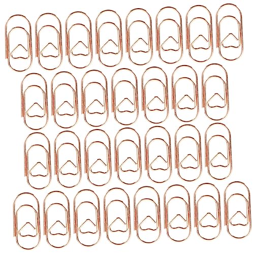 VILLFUL 200 Stück Mini Herz Büroklammern Dekorative Papier Clips aus Metall für Büro und Studium Kreative Form Robust und Vielseitig Einsetzbar für Dokumente Hübsches Accessoire von VILLFUL