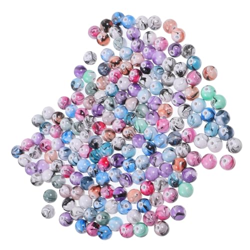 VILLFUL 200 Stück Kleine Harzperlen Runde Perlen Zum Auffädeln Abstandsperlen Bunte Perlen Für Schmuckherstellung Diy-kleiderschmuck von VILLFUL