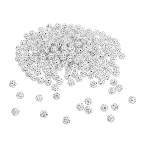 VILLFUL 200 Stück Runde Strass Tonperlen für Schmuckherstellung Glänzende Disco Kugelperlen Langlebige DIY Bastelperlen für Halsketten Armbänder Ohrringe Modische Bastelaccessoires VILLFUL 200 Stück Runde Strass Tonperlen für Schmuckherstellung Glänzende Disco Kugelperlen Langlebige DIY Bastelperlen für Halsketten Armbänder Ohrringe Modische Bastelaccessoires von VILLFUL
