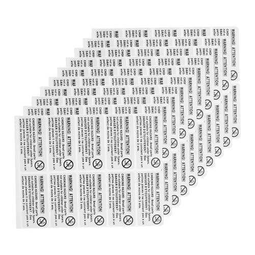 VILLFUL 200 Stück Selbstklebende Warnaufkleber für Verpackung und Versand Ersticken Warnhinweise für Kleinteile für Jahren VILLFUL 200 Stück Selbstklebende Warnaufkleber für Verpackung und Versand Ersticken Warnhinweise für Kleinteile für Jahren von VILLFUL