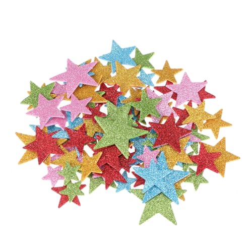 VILLFUL 200Stücke Glitzersterne Aufkleber für DIY Projekte Selbstklebend Zufälligen Farben für Kinderzimmer Bastelarbeiten und Dekorationen zu Weihnachten von VILLFUL