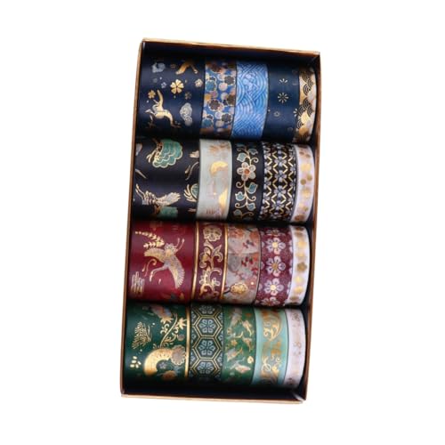 VILLFUL 20Rolle DIY Papierband Bronzierendes Klebeband mit Elegantem Kranmuster für Scrapbooking Geschenkverpackungen und Bastelprojekte für Stilvolle VILLFUL 20Rolle DIY Papierband Bronzierendes Klebeband mit Elegantem Kranmuster für Scrapbooking Geschenkverpackungen und Bastelprojekte für Stilvolle von VILLFUL