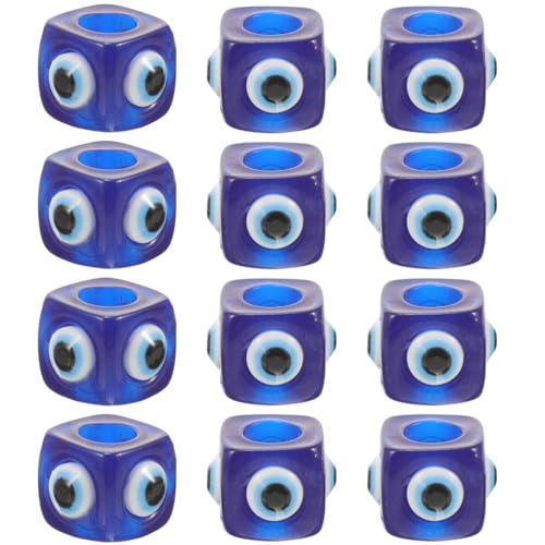 VILLFUL 20Stücke Augen Würfelperlen Kunstharz Augapfel Schmuck Zubehör für DIY Perlen für Armbänder und Dekorationen von VILLFUL