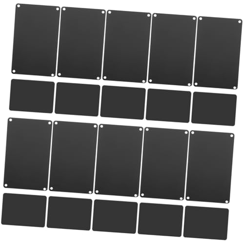 VILLFUL 20Stücke Leere Metallschilder aus Aluminium für Gravur DIY Namensplatten für Büro Garten Rustikale Dekoration mit Löchern von VILLFUL