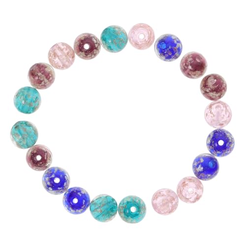 VILLFUL 20Stücke Leuchtende Glasperlen für DIY Schmuckherstellung Runde Lose Perlen in Verschiedenen Farben für Armbänder und Bastelprojekte von VILLFUL