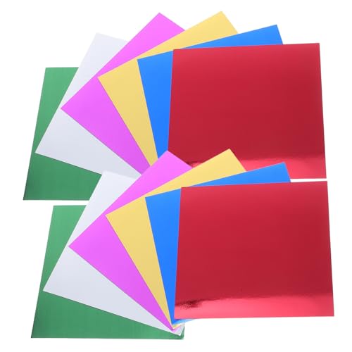 VILLFUL 224 Blatt Metallic Cardstock Papier Spiegelglanz-finish Farbiges Aluminiumfolie Bastelpapier für Origami DIY Karten Einladungen Scrapbooking Künstlerische Bastelprojekte von VILLFUL