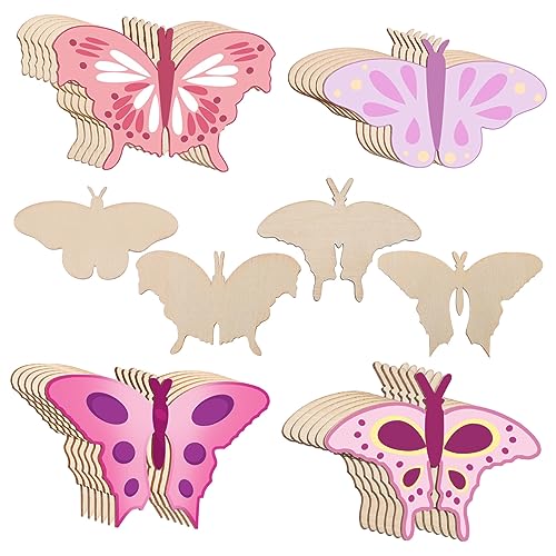 VILLFUL 24 Stk. Teiliges Schmetterling Bastelset aus Holz Unbemalte Holzscheiben für DIY Malprojekte Vielseitige Dekoration für Geburtstag Kinderparty Kreative Bastelideen Natürliche VILLFUL 24 Stk. Teiliges Schmetterling Bastelset aus Holz Unbemalte Holzscheiben für DIY Malprojekte Vielseitige Dekoration für Geburtstag Kinderparty Kreative Bastelideen Natürliche von VILLFUL
