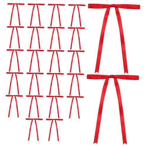 VILLFUL 24 Stück Dekorative Twist Bänder mit Schleifen Wiederverwendbare Satin Schleifen für Verpackungen und Bastelprojekte für Hochzeiten und Feste von VILLFUL