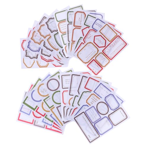 VILLFUL 24 Stück Handbuch-Aufkleber klebrige Buchregisterkarten Retro-Notizblock lustige Bürovorräte Selbstklebende Notizen Schreibwaren für Kunst Vintage Notizblöcke Scrapbooking Memo Pad von VILLFUL