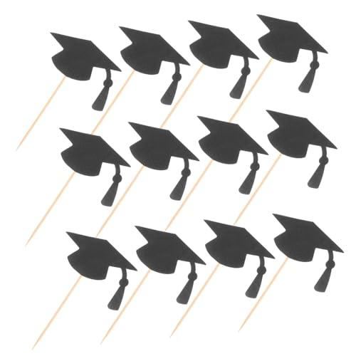 VILLFUL 24 Stück Kuchendekoration der Abschlusssaison Abschlusskappe Kuchendekoration Abschluss-Picks Kuchendeckel Cupcake-Topper mit Abschluss Grad Cap Cupcake Topper Bambus Schwarz VILLFUL 24 Stück Kuchendekoration der Abschlusssaison Abschlusskappe Kuchendekoration Abschluss-Picks Kuchendeckel Cupcake-Topper mit Abschluss Grad Cap Cupcake Topper Bambus Schwarz von VILLFUL