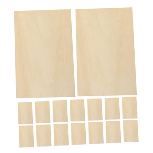 VILLFUL 24 Stück Lindenholzbretter, DIY Zubehör, Bretter Zum Basteln, Holzspäne Für DIY Holzbretter, Einfache Holzscheiben, Holzplatten, Holzplatten, Rechteckige Holzscheiben, von VILLFUL