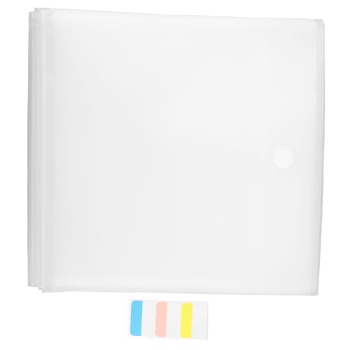 VILLFUL 24 Stück Teiliges Kunststoff-organizer mit Klebesystem und Etiketten Robuste Scrapbooking-aktenordner Flexible Dokumentenaufbewahrung Tragbare Papiermappe für Büro und Zuhause von VILLFUL