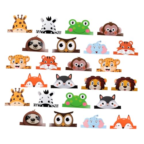 VILLFUL Partyhüte mit Tiermotiven für Geburtstage Kleinkinderhüte für Jungen und Mädchen 12 einzigartige Tiere 24-teiliges Partydekor aus Papier VILLFUL Partyhüte mit Tiermotiven für Geburtstage Kleinkinderhüte für Jungen und Mädchen 12 einzigartige Tiere 24-teiliges Partydekor aus Papier von VILLFUL
