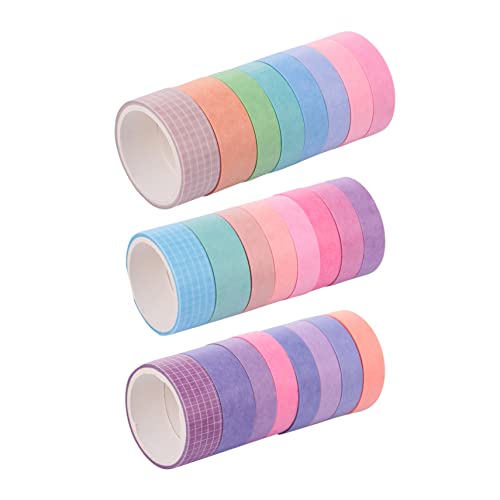 VILLFUL 24Rollen Washi Tape Set Verschiedenen Farben Klebeband für DIY Scrapbooking und Tagebuch Dekoration Boxen Rainbow von VILLFUL