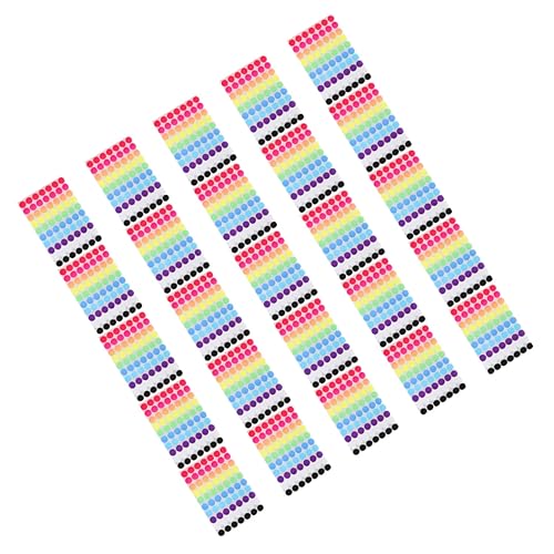 VILLFUL 25 Blatt Runde Farbige Punktaufkleber Selbstklebende Etiketten für Aufbewahrung und Markierung für DIY Büro und Dekoration von VILLFUL