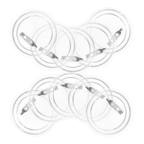VILLFUL 25 Stück Runde Acryl Button Pins DIY Transparente Abzeichen für Schulprojekte Leere Broschen Hochwertige Pin Buttons Acryl für Kreative Bastelideen von VILLFUL