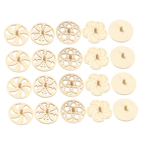 VILLFUL 25 Stück Teiliges Holz Gyroskop Bastelset für Unbemalte Holzspielzeuge für Kreative DIY Projekte Hand Augen Koordination von VILLFUL