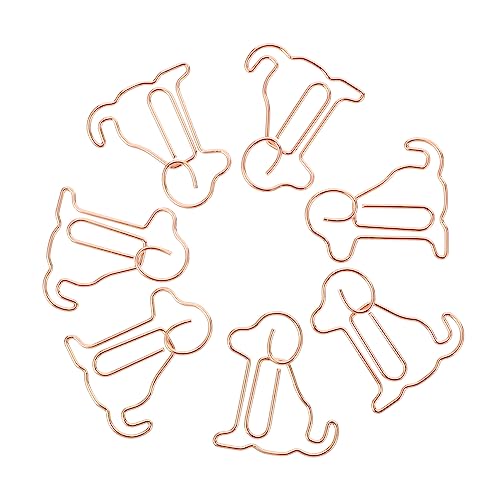 VILLFUL 25 Stück Teiliges Metall Lesezeichen Clips in Kreativer Hund Form Dekorative und Langlebige Büroklammern aus Hochwertigem Metall als für Hundebesitzer Organisieren von Papieren von VILLFUL