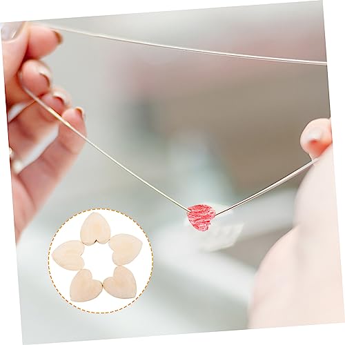 VILLFUL 25 Stück Teiliges Natürliche Holzherzperlen mit Romantische DIY Schmuckdeko für Valentinstag Vielseitige Holzperlen zum Basteln von Halsketten Armbändern und Heimdekoration von VILLFUL