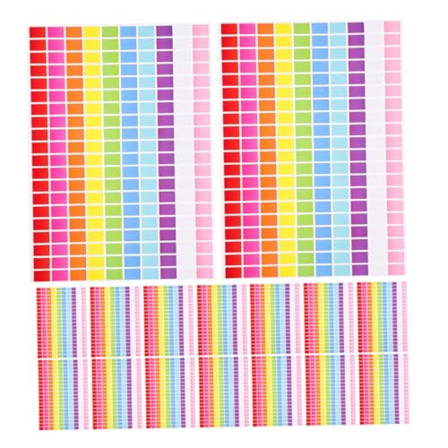 VILLFUL 25Blatt Bögen Farbige Rechteckige Klebeetiketten Selbstklebende Etiketten zum Beschriften für Schule Büro Organisation Farben Vielseitig Einsetzbar für Klassenzimmer und von VILLFUL