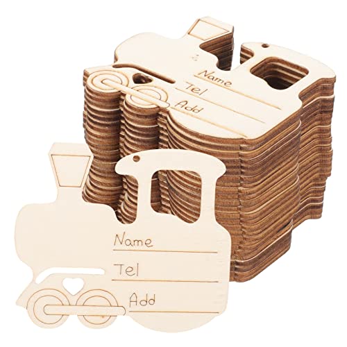 VILLFUL 25Stücke Holzscheiben für Bastelarbeiten Unlackierte Holzornamente Zugform für DIY Projekte Partys und von VILLFUL
