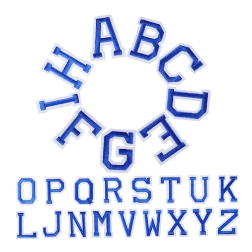 VILLFUL 26 Stück Teiliges Aufbügel Buchstaben aus Polyester Bestickte Patches zum Aufnähen und Aufbügeln Dekorative Eisenflicken für Kleidung Jeans Rucksäcke DIY Textilien Reparatur und von VILLFUL