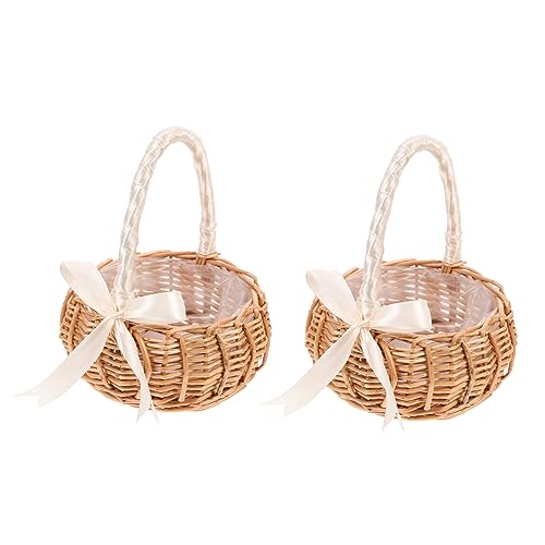 VILLFUL 2Stücke Gewebte Blumenkörbe aus Handgemachte Dekoration für Hochzeiten und Geschenkverpackungen Kleiner für Blumen und Aufbewahrung Vielseitig Einsetzbar Jedem VILLFUL 2Stücke Gewebte Blumenkörbe aus Handgemachte Dekoration für Hochzeiten und Geschenkverpackungen Kleiner für Blumen und Aufbewahrung Vielseitig Einsetzbar Jedem von VILLFUL