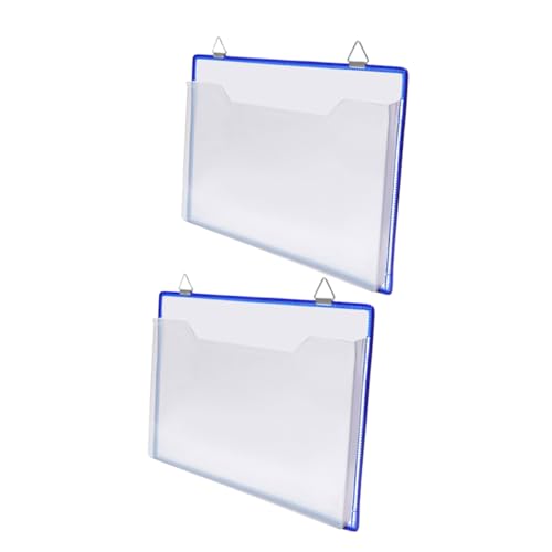 VILLFUL 2Stücke Hängende Dateiablage Transparente Dokumententasche für Wandmontage Stabiler Aktenhalter für Büro Schule und Zuhause Multifunktionale Aufbewahrungslösung für Dokumente von VILLFUL