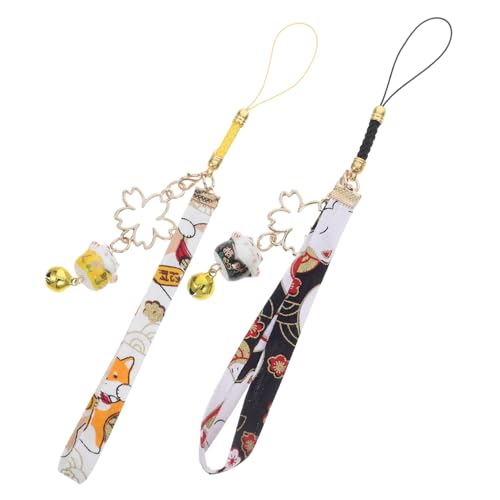 VILLFUL 2Stücke Maneki Neko Schlüsselanhänger im Japanischen Teiliges aus Keramik mit Glocke Glücksbringer für Handtaschen Handys und Schlüssel Süße Katzenornamente VILLFUL 2Stücke Maneki Neko Schlüsselanhänger im Japanischen Teiliges aus Keramik mit Glocke Glücksbringer für Handtaschen Handys und Schlüssel Süße Katzenornamente von VILLFUL