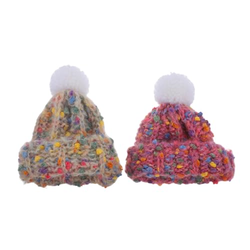 VILLFUL 2Stücke Mini Strickmützen für Puppen Flauschige Winterhüte für DIY Projekte und Puppendekoration Accessoires für Fantasievolles Spiel und Handwerk Passend für Puppen VILLFUL 2Stücke Mini Strickmützen für Puppen Flauschige Winterhüte für DIY Projekte und Puppendekoration Accessoires für Fantasievolles Spiel und Handwerk Passend für Puppen von VILLFUL