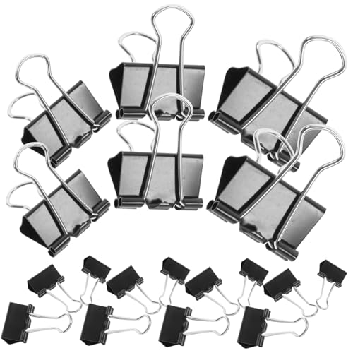 VILLFUL Dateispeicherordner Mit Binderclips Büroklammern In Verschiedenen Größen Metall-büroklammern Für Bürobedarf Und Dokumentenorganisation von VILLFUL