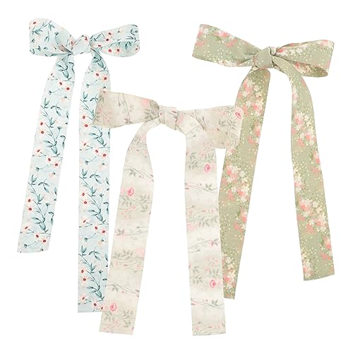 VILLFUL 3 Rollen Geschenkband Elegantes Blumenband Bastelband für Selbstgemacht Drahtband für Kränze Geschenkverpackung für Feste von VILLFUL