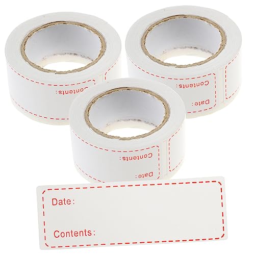 VILLFUL 3 Rollen Selbstklebende Etiketten Mit Datum Und Inhalt, Selbstklebende Etiketten, Küchenetiketten Für Behälter, Gefrieretiketten, Etiketten Für Die Lebensmittelaufbewahrung, VILLFUL 3 Rollen Selbstklebende Etiketten Mit Datum Und Inhalt, Selbstklebende Etiketten, Küchenetiketten Für Behälter, Gefrieretiketten, Etiketten Für Die Lebensmittelaufbewahrung, von VILLFUL