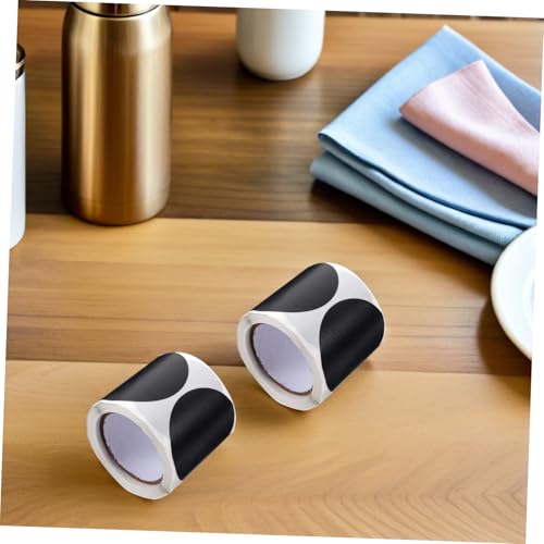 VILLFUL 3 Rollen Selbstklebende Runde Gewürzglas Etiketten Wiederverwendbare Schwarze Tafelfolie Aufkleber für Küchenorganisation mit Je Beschreibbaren Labels für Vorratsdosen und VILLFUL 3 Rollen Selbstklebende Runde Gewürzglas Etiketten Wiederverwendbare Schwarze Tafelfolie Aufkleber für Küchenorganisation mit Je Beschreibbaren Labels für Vorratsdosen und von VILLFUL