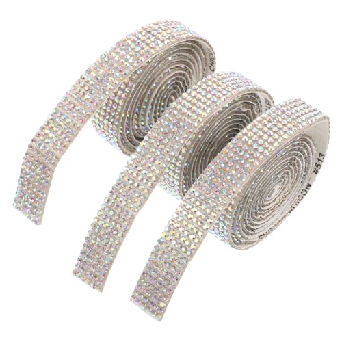 VILLFUL 3 Rollen Selbstklebende Strasssteine, Dekorativer Kleidungsbesatz, Austauschbares Strassband, Handgefertigter Kostümbesatz, Multifunktionaler Kostümbesatz, Strasskette, Exquisiter VILLFUL 3 Rollen Selbstklebende Strasssteine, Dekorativer Kleidungsbesatz, Austauschbares Strassband, Handgefertigter Kostümbesatz, Multifunktionaler Kostümbesatz, Strasskette, Exquisiter von VILLFUL
