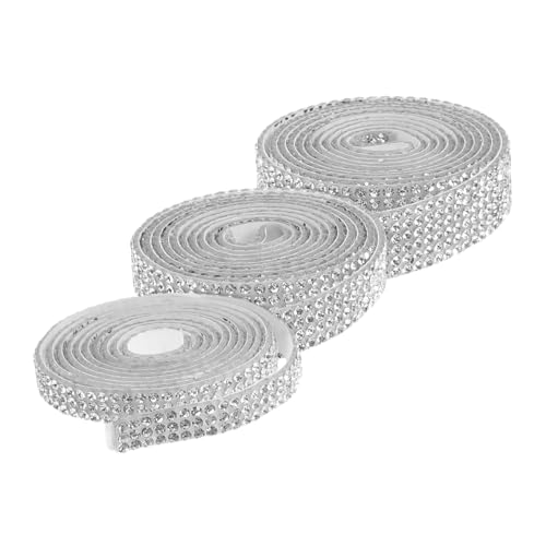 VILLFUL 3 Rollen Selbstklebende Strasssticker Strass-aufkleber Kostüm -strassstreifen Strassband-aufkleber Selbstklebende Strassbänder Strassband Zum Basteln Strasssteine Silber VILLFUL 3 Rollen Selbstklebende Strasssticker Strass-aufkleber Kostüm -strassstreifen Strassband-aufkleber Selbstklebende Strassbänder Strassband Zum Basteln Strasssteine Silber von VILLFUL