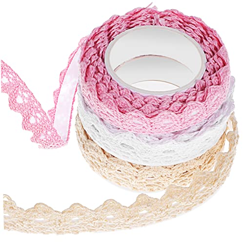 VILLFUL 3 Rollen Selbstklebendes Spitzenband Rosé Weiß und Beige Dekoratives Klebeband für Hochzeiten Bastelarbeiten und Scrapbooking Vintage Lace Tapes für Kreative Projekte VILLFUL 3 Rollen Selbstklebendes Spitzenband Rosé Weiß und Beige Dekoratives Klebeband für Hochzeiten Bastelarbeiten und Scrapbooking Vintage Lace Tapes für Kreative Projekte von VILLFUL