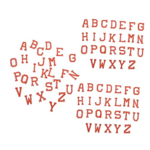 VILLFUL 3 Sätze Filzbuchstaben Applikationen Orange A-z Alphabet Patches zum Aufbügeln und Annähen für Kleidung Taschen Jacken Hüte Jeans Kompaktes Design Bunte Farben Vollständiges von VILLFUL