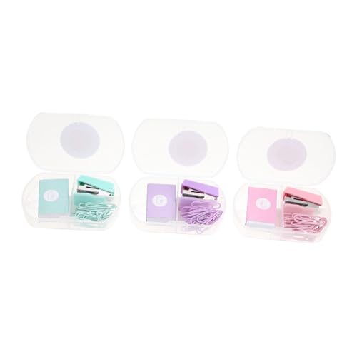 VILLFUL 3 Sätze Teiliges Set mit Heftgerät und Büroklammern Pastellfarben für Schule und Büro Stabil und Wiederverwendbar für Organisation von Dokumenten VILLFUL 3 Sätze Teiliges Set mit Heftgerät und Büroklammern Pastellfarben für Schule und Büro Stabil und Wiederverwendbar für Organisation von Dokumenten von VILLFUL
