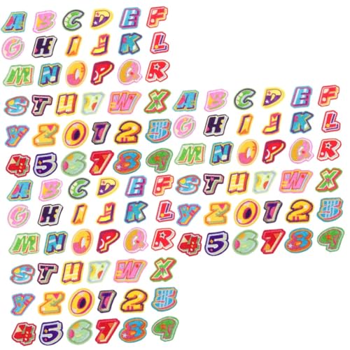 VILLFUL 3 Sets Englischer Buchstaben Patch Zum Aufbügeln, Gestickte Patches, Stoffbuchstaben, Kleine Buchstaben Zum Aufbügeln, Stickpatch, Stoffpatches Für Kleidung, von VILLFUL