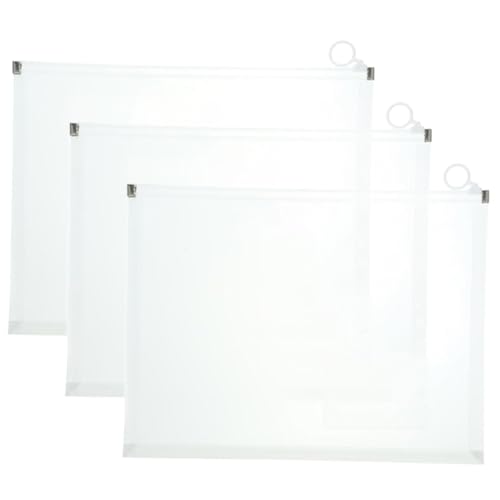 VILLFUL Dokumententasche Aus Kunststoff Transparente Aktentasche Für A4 Dokumente Leicht Und Praktisch Für Bürobedarf Mit Verschlussdesign Für Sichere Aufbewahrung von VILLFUL