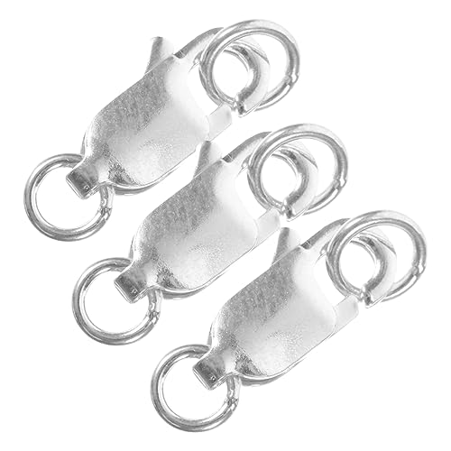 VILLFUL 3 Stück Armbandverschluss Aus 925Er Sterlingsilber, Schmuckherstellungszubehör, DIY Zubehör, DIY Schmuckverschluss, DIY Halskettenschnallen, DIY Zubehör, Biegeringe, VILLFUL 3 Stück Armbandverschluss Aus 925Er Sterlingsilber, Schmuckherstellungszubehör, DIY Zubehör, DIY Schmuckverschluss, DIY Halskettenschnallen, DIY Zubehör, Biegeringe, von VILLFUL