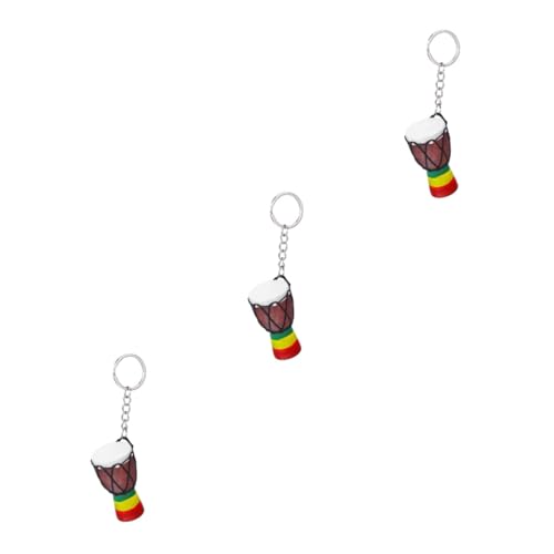 VILLFUL 3 Stück Djembe Schlüsselanhänger, Anhänger, Schlüsselanhänger, Schlüsselanhänger Für Rucksack, Schlüsselanhänger, Hängende Dekoration, Afrikanische Trommel, Schlüsselanhänger, von VILLFUL