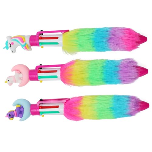 VILLFUL 3 Stück Einhorn Plüsch Kugelschreiber Bunte Lustige Stifte für Studenten für Kreatives Schreiben Scrapbooking und VILLFUL 3 Stück Einhorn Plüsch Kugelschreiber Bunte Lustige Stifte für Studenten für Kreatives Schreiben Scrapbooking und von VILLFUL