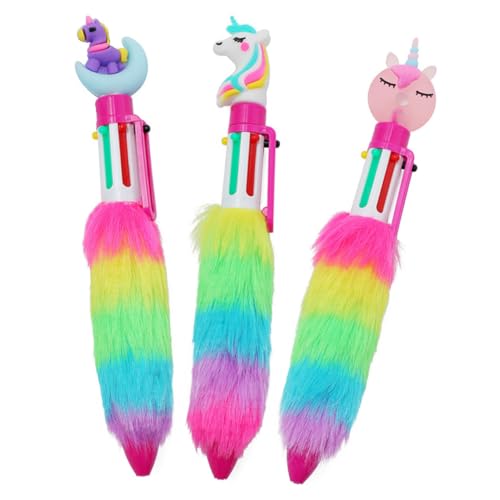 VILLFUL 3 Stück Einhorn Plüsch Kugelschreiber Cartoon Stifte Schreibend Zum Basteln Scrapbooking VILLFUL 3 Stück Einhorn Plüsch Kugelschreiber Cartoon Stifte Schreibend Zum Basteln Scrapbooking von VILLFUL