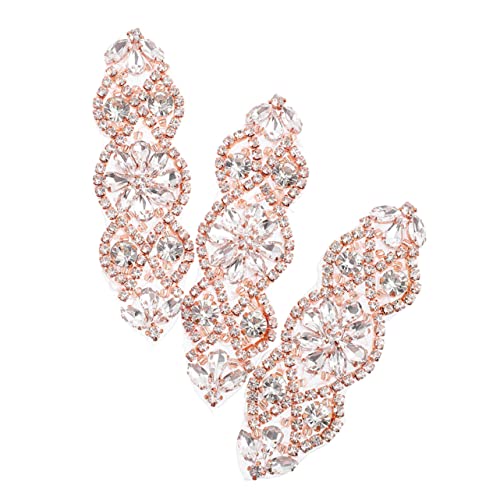 VILLFUL 3 Stück Gürtel Strass Aufnäher, Strass Aufnäher, Mantel Aufnäher, Rücken Aufnäher, Mantel Näh Aufnäher, Dekorative Aufnäher, DIY Bestickte Aufnäher, Rücken Aufnäher von VILLFUL