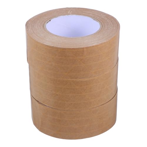 VILLFUL 3 Stück Hochleistungs Kraftpapier Tape Wasseraktivierte Beschreibbare Braune Verpackungsband für Sicheres Versenden für Kartonversiegelung und VILLFUL 3 Stück Hochleistungs Kraftpapier Tape Wasseraktivierte Beschreibbare Braune Verpackungsband für Sicheres Versenden für Kartonversiegelung und von VILLFUL